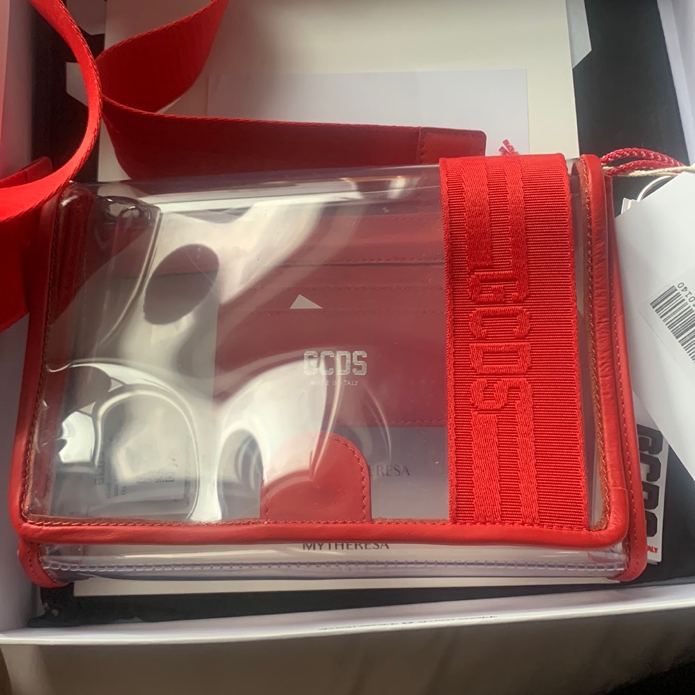 GCDS CLEAR RED BAG